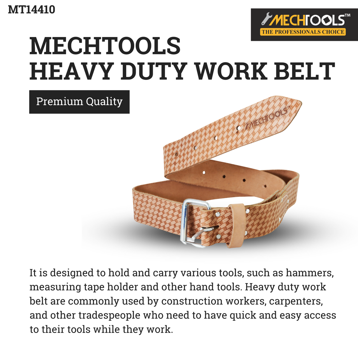 Belt for work clearance