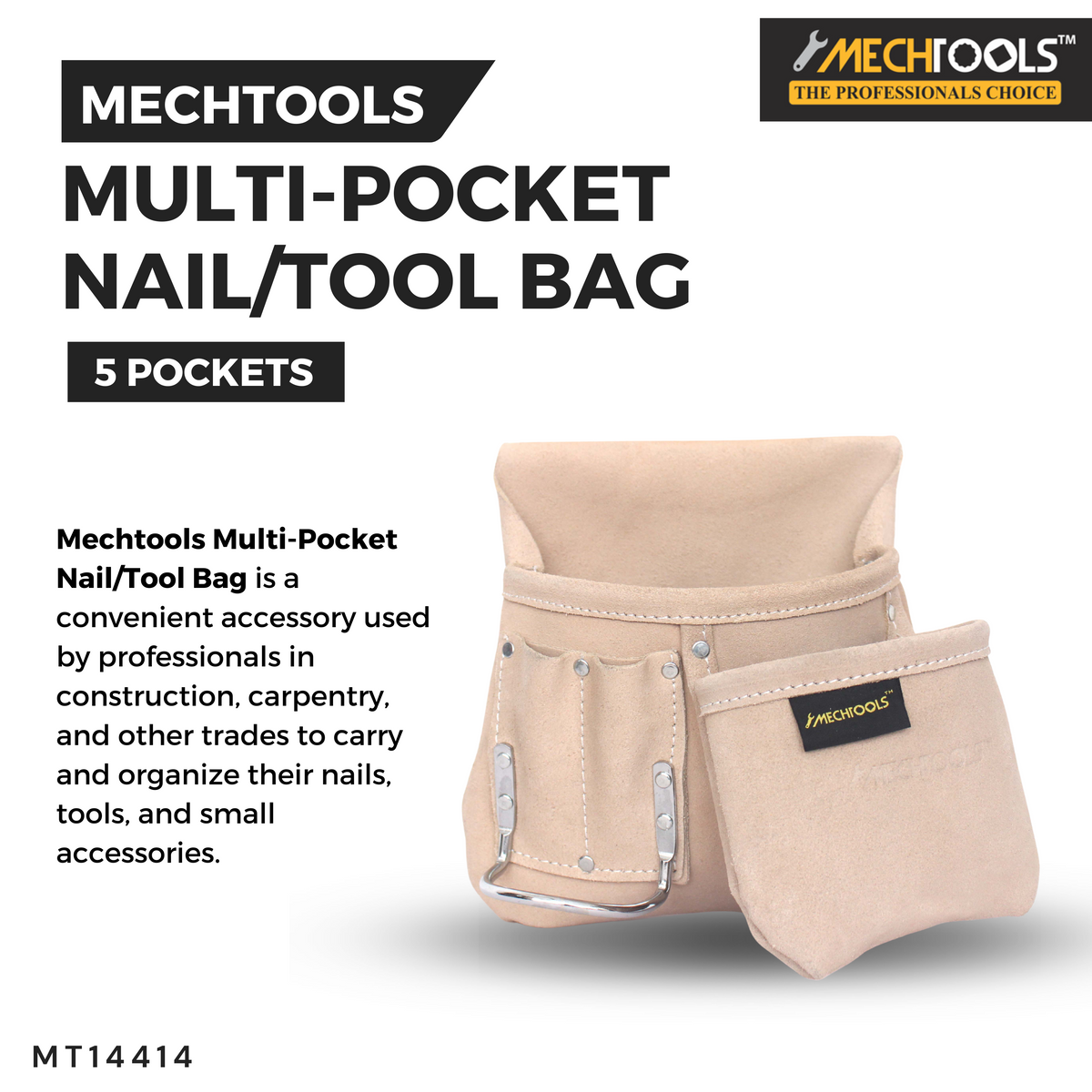 MULTI POCKET NAIL TOOL BAG MT14414 mechtools