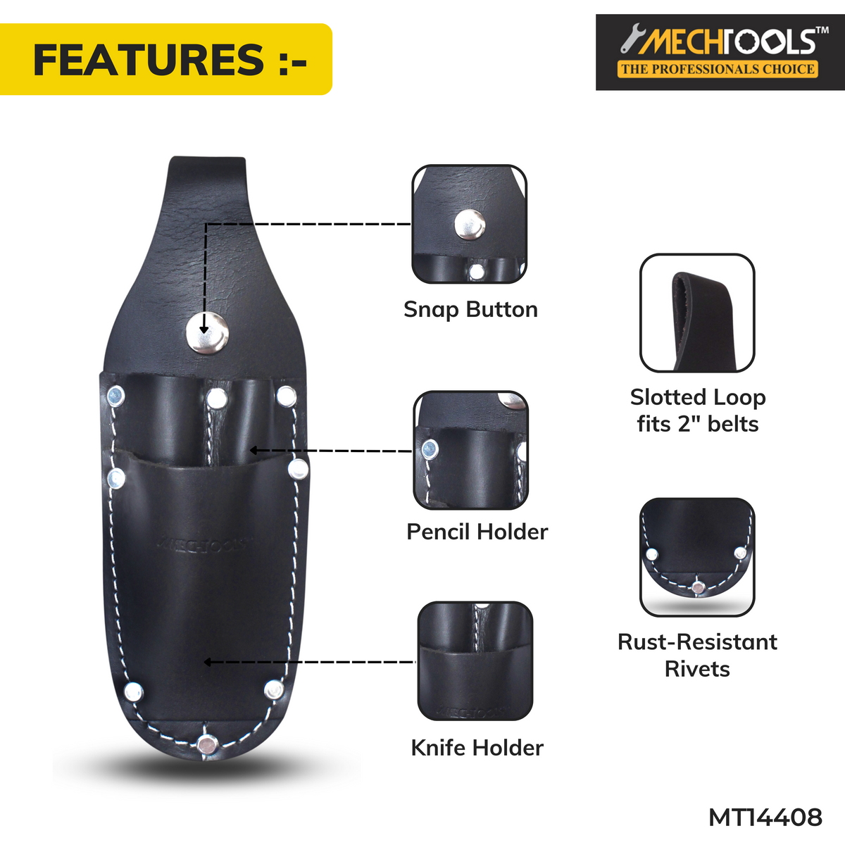 Tradesperson's Utility Knife/Pencil Holder (MT14408) mechtools.ca