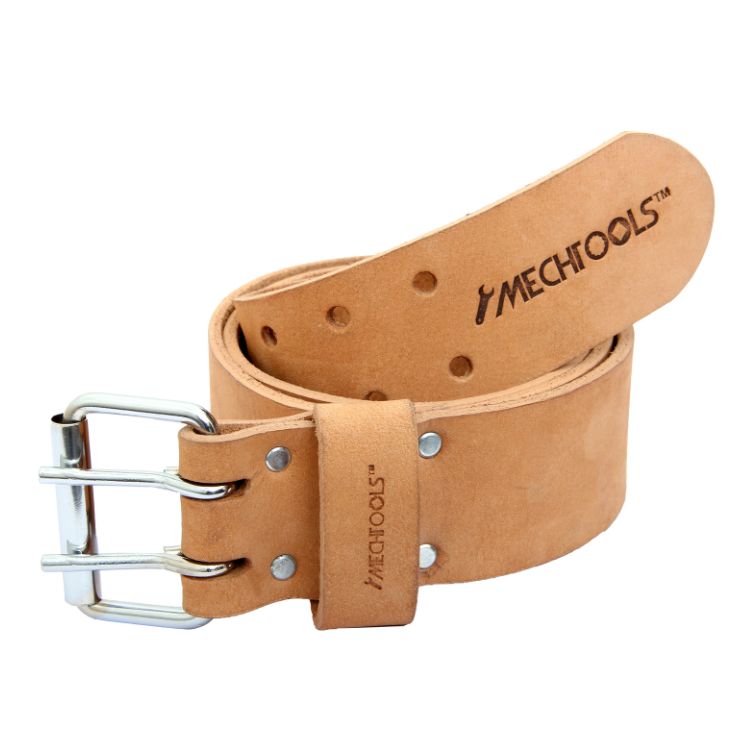 2" Leather Tool Belt with Double Buckle (Natural) - MT14446