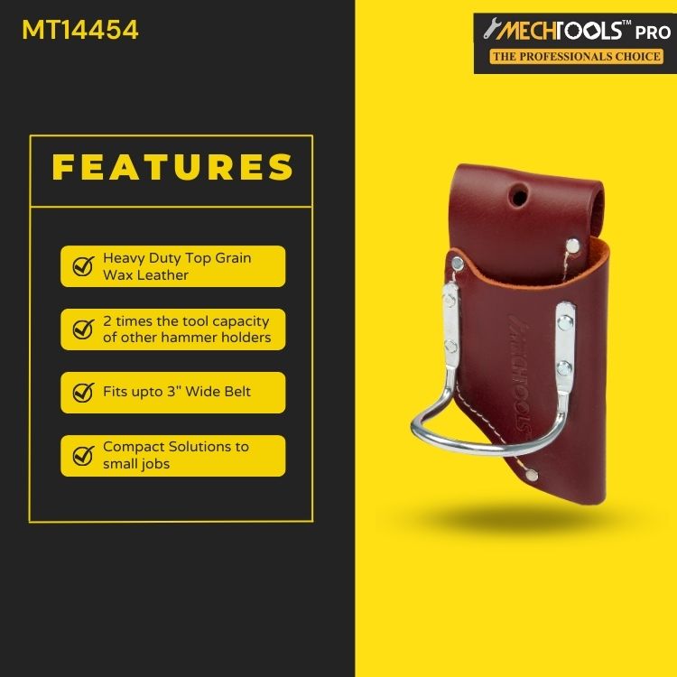 2 in 1 PRO Plier & Hammer Holder – Heavy-Duty Leather Tool Pouch for Professionals - (MT14454)