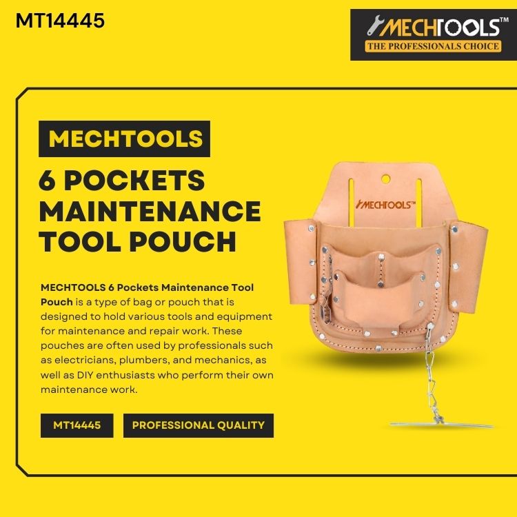 6 Pockets Tool Maintenance Tool Pouch for Contractors, Builders - (MT14445)