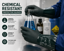 MECHTOOLS PVC Coated Work Gloves, Chemical Resistant Waterproof Safety Gloves with Cotton Lining