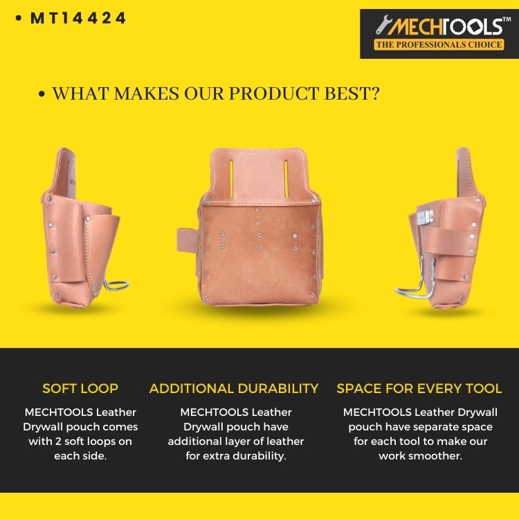 Leather Drywall Tool Pouch for Tradesperson's / Contractors - (MT14424)