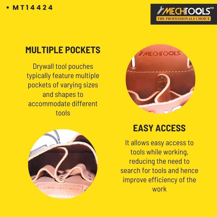 Leather Drywall Tool Pouch for Tradesperson's / Contractors - (MT14424)