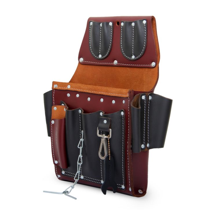 Leather PRO Electricians Tool Bag – Durable & Professional Tool Organizer- MT14452