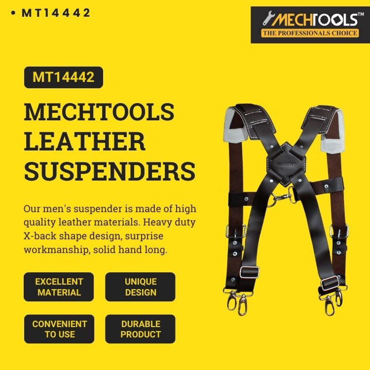 Leather Suspenders with Thick Straps for Men - (MT14442)