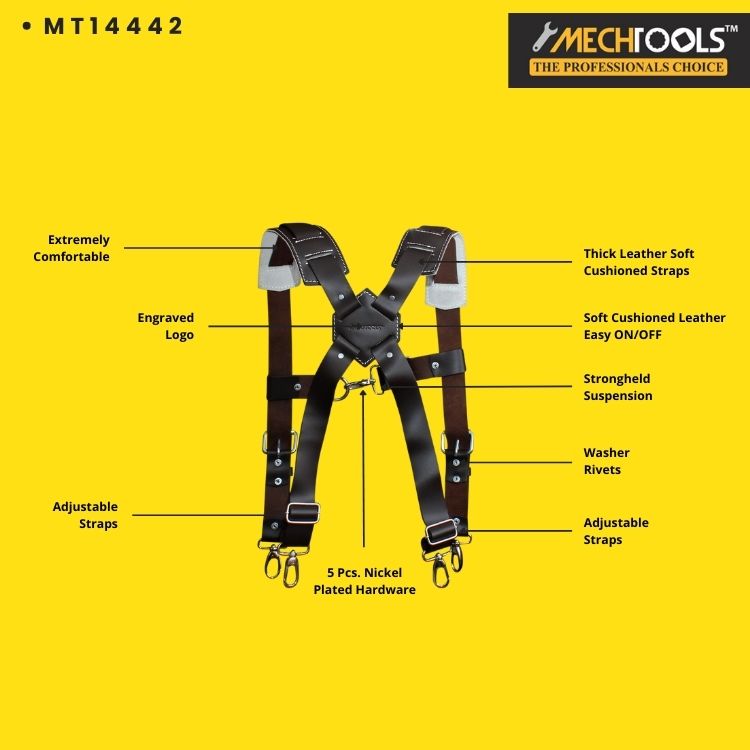 Leather Suspenders with Thick Straps for Men - (MT14442)
