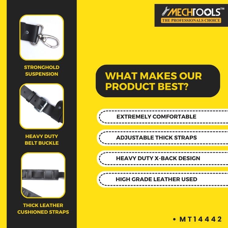 Leather Suspenders with Thick Straps for Men - (MT14442)