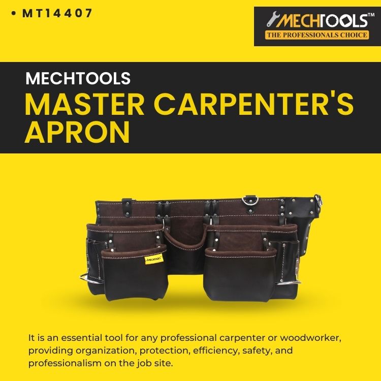 Master Carpenter's Apron with Leather Belt - (MT14407)