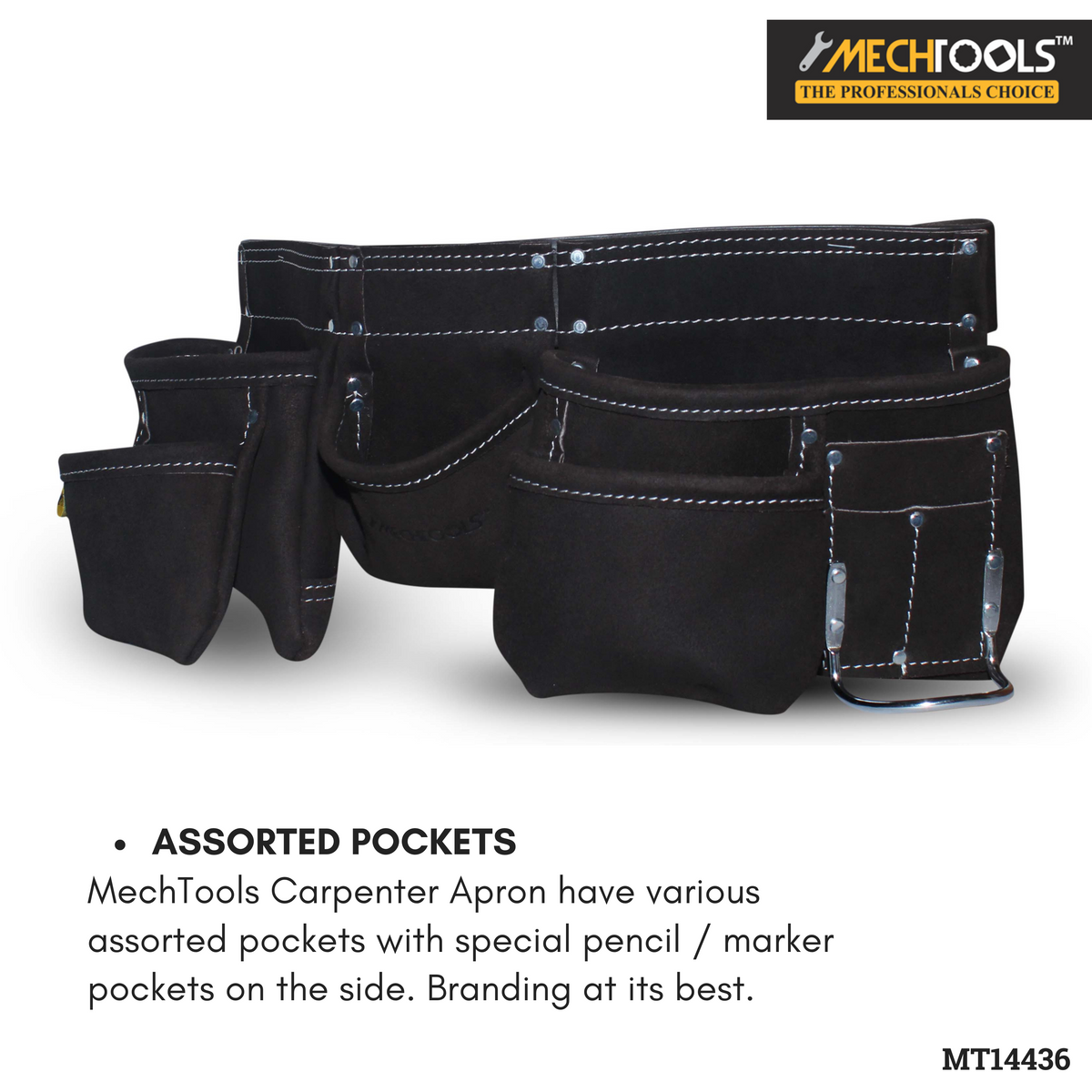 Carpenter’s Apron with Leather Belt – Heavy-Duty Tool Apron- MT14436 ...