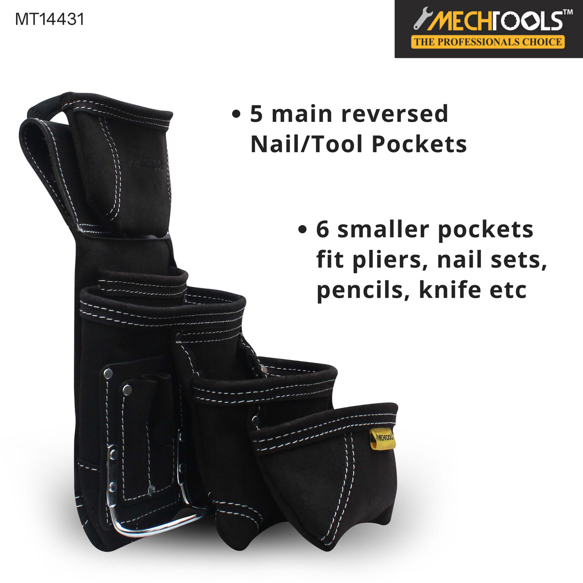 11-Pocket Combo Work Apron – Durable Split Leather with Tool Organization (MT14431)