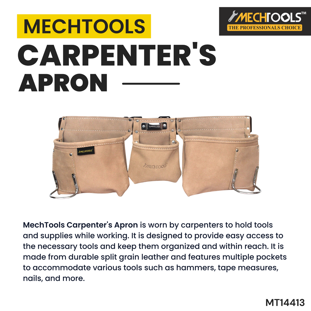 Carpenter's Apron with Polyweb Belt - (MT14413)