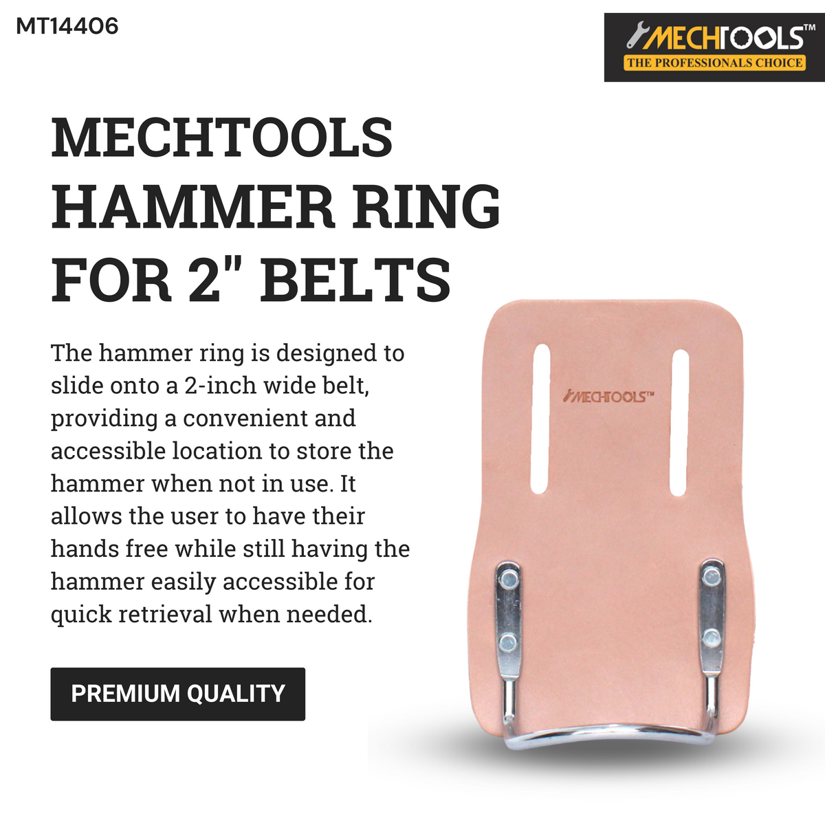 Hammer Ring for 2" Belts – Premium Water-Resistant Leather - (MT14406)