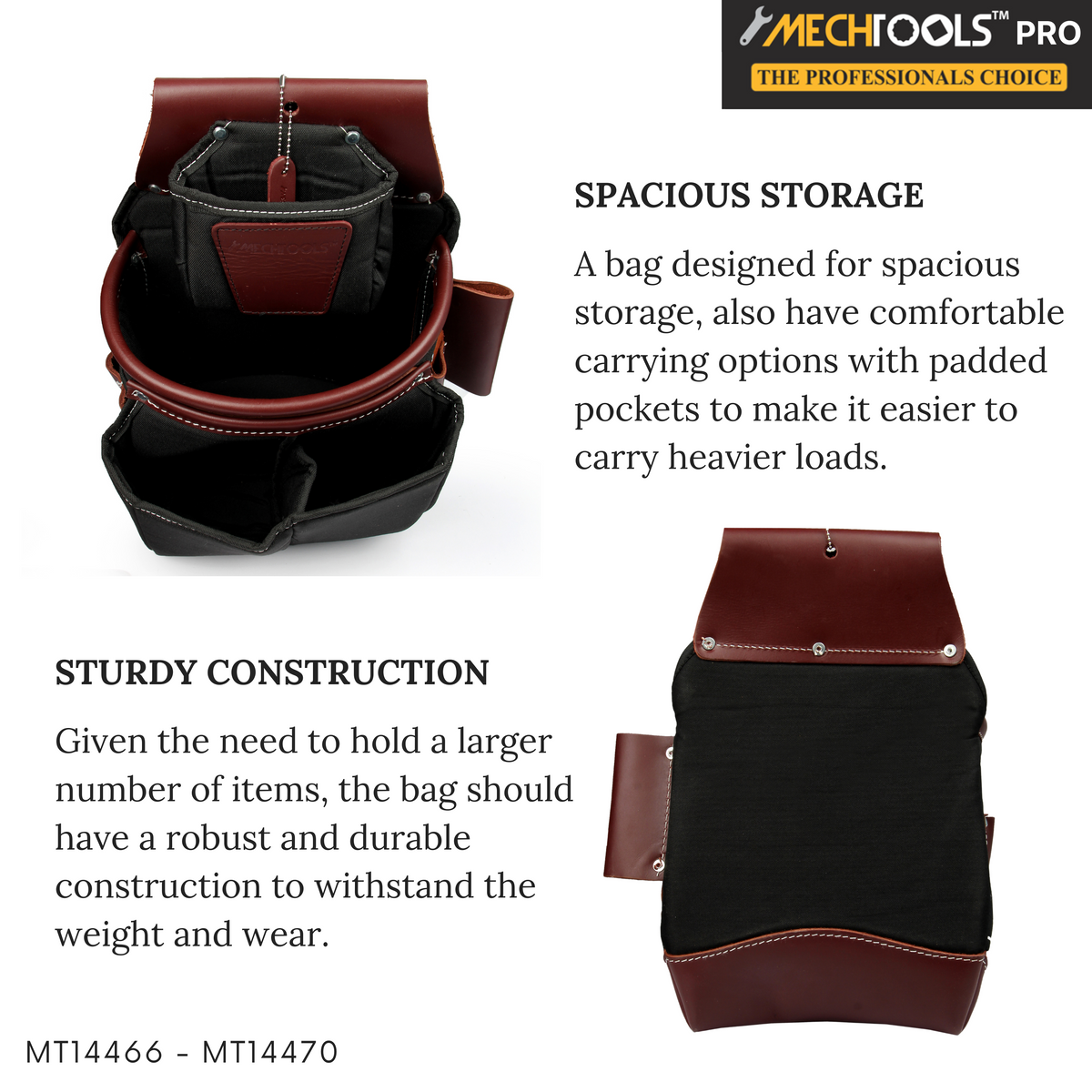 PRO Framer Tool Belt Set – Heavy-Duty Leather Work Gear for Carpenters & Framers - (MT14466-MT14470)