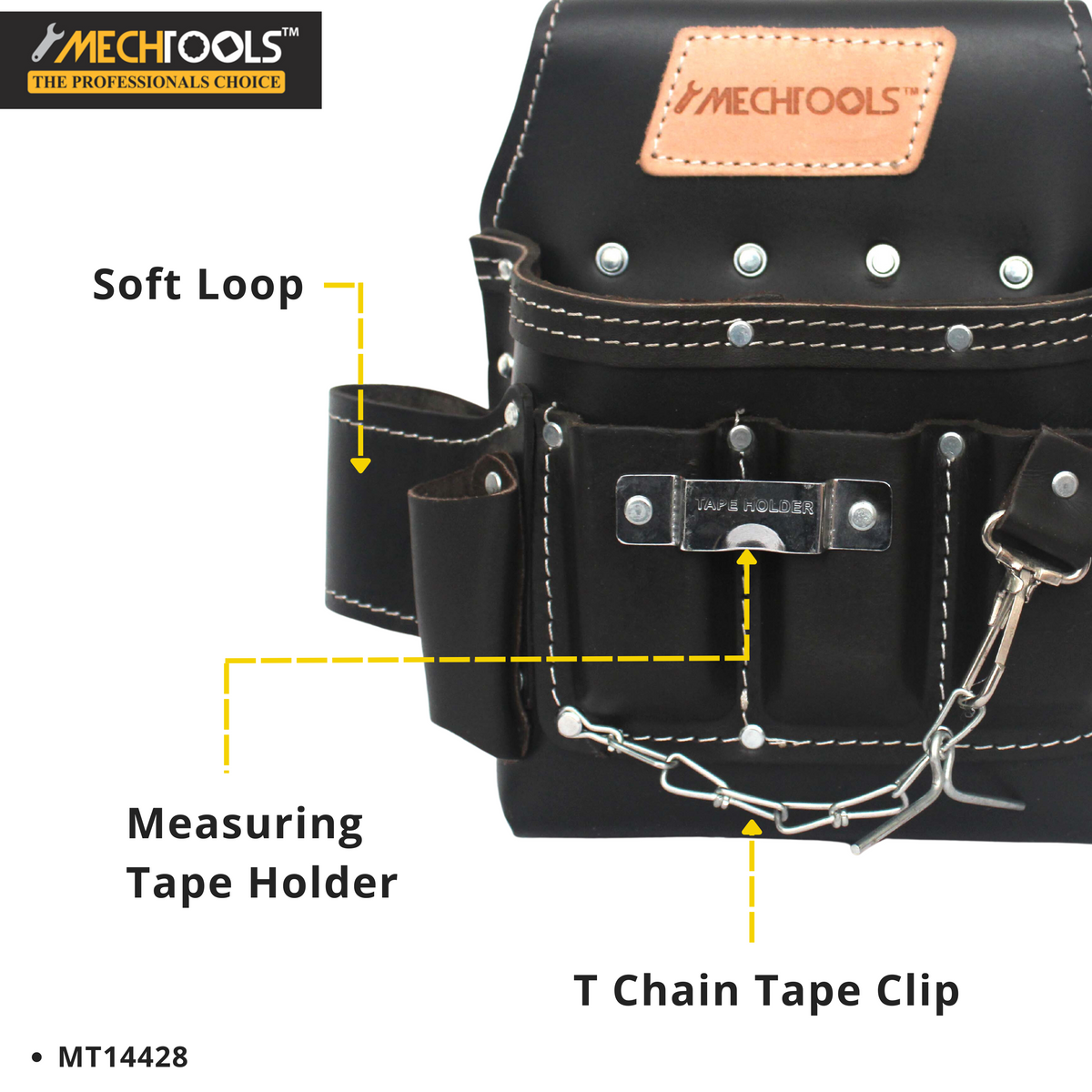 Pro Oil-Tanned Electrician Tool Pouch – 10 Pockets & Genuine Leather (MT14428)