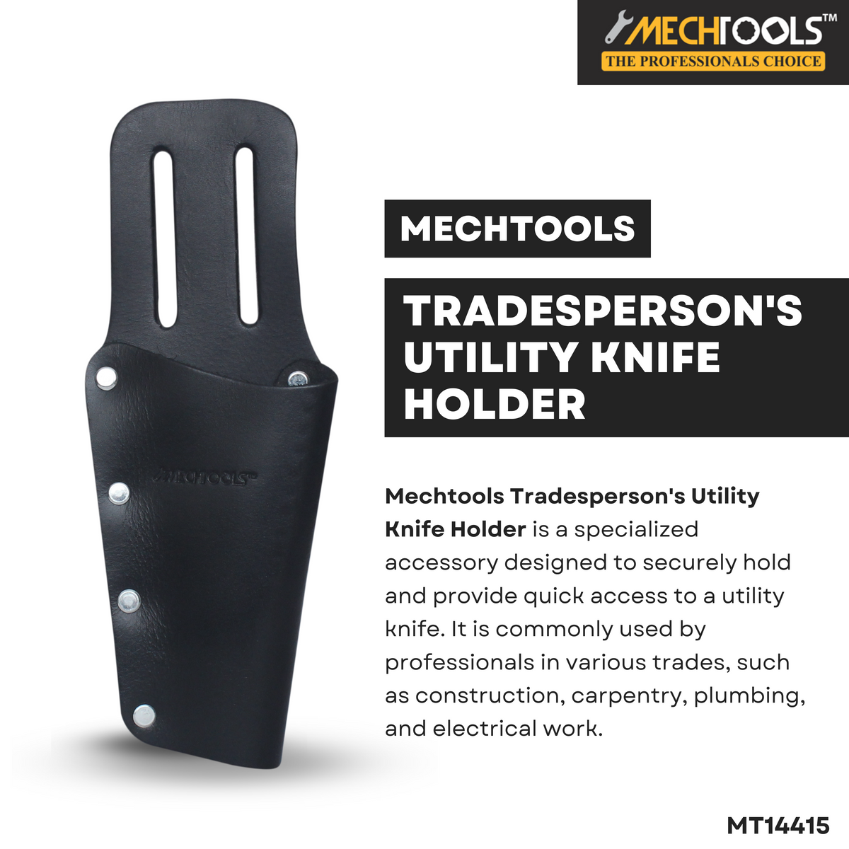 Tradesperson’s Leather Utility Knife Holder - MT14415