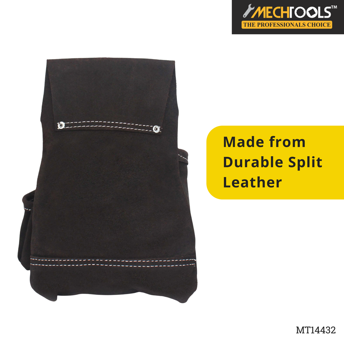 Nail & Fasteners Pouch with Hammer Holder – Heavy-Duty Leather Tool Pouch (MT14432)