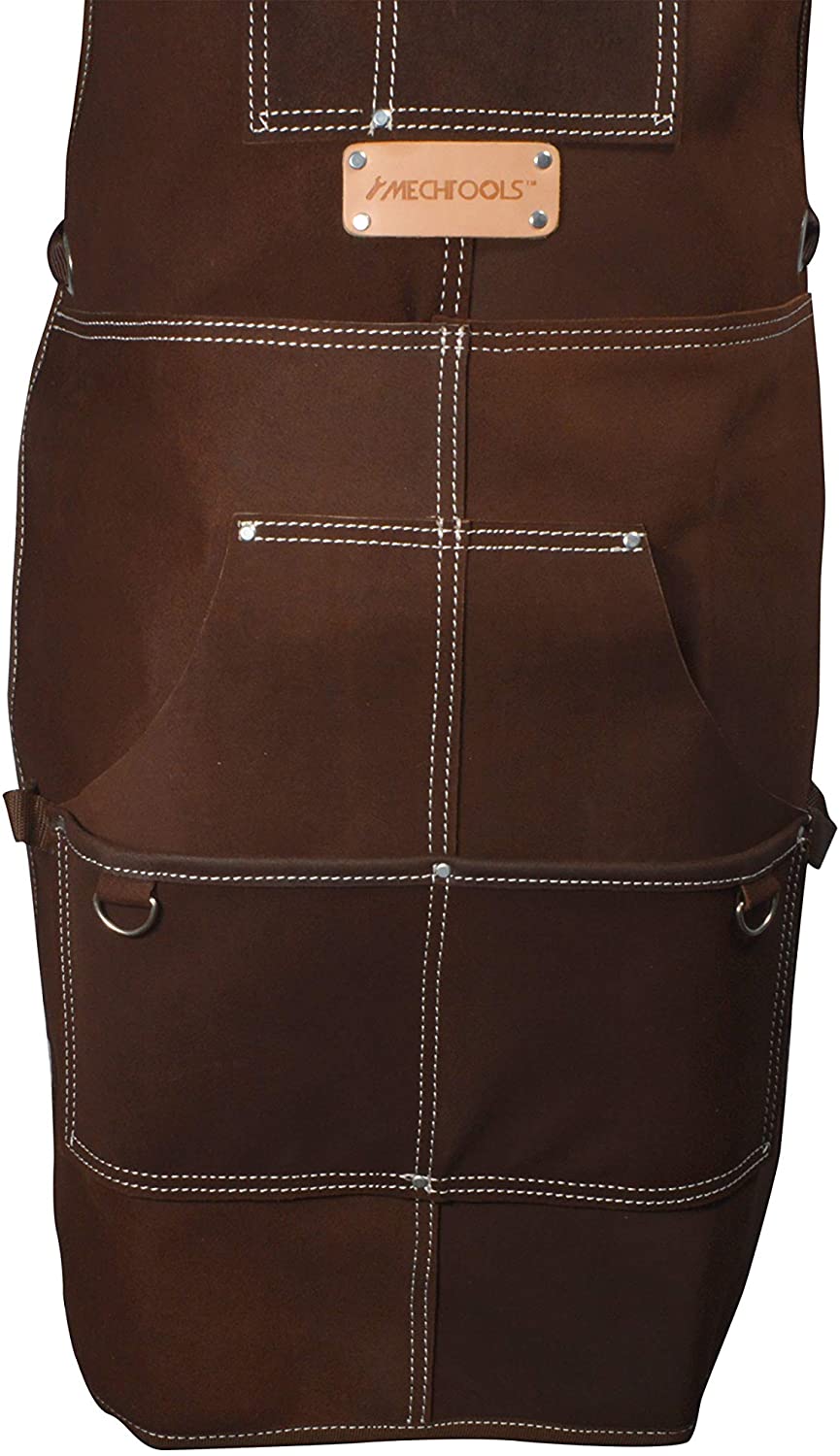Heavy-Duty Leather Work Apron – Multiple Pockets & Adjustable Straps (MT14429)